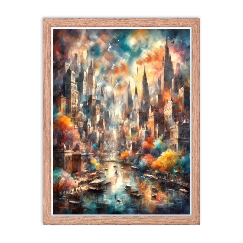 Dusk Over the Riverside - Framed Matte Poster Home & Garden > Decor > Artwork > Posters, Prints, & Visual Artwork