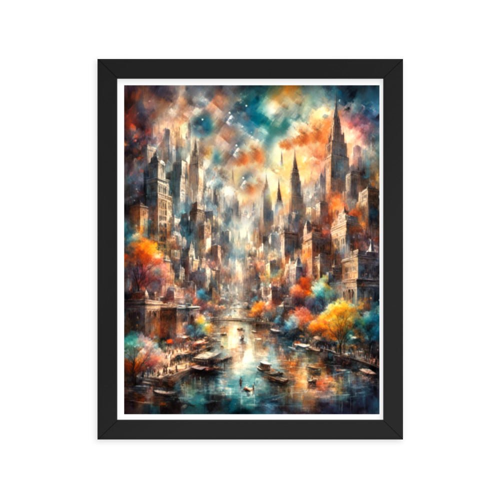 Dusk Over the Riverside - Framed Matte Poster Home & Garden > Decor > Artwork > Posters, Prints, & Visual Artwork