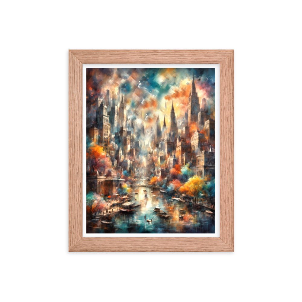 Dusk Over the Riverside - Framed Matte Poster Home & Garden > Decor > Artwork > Posters, Prints, & Visual Artwork