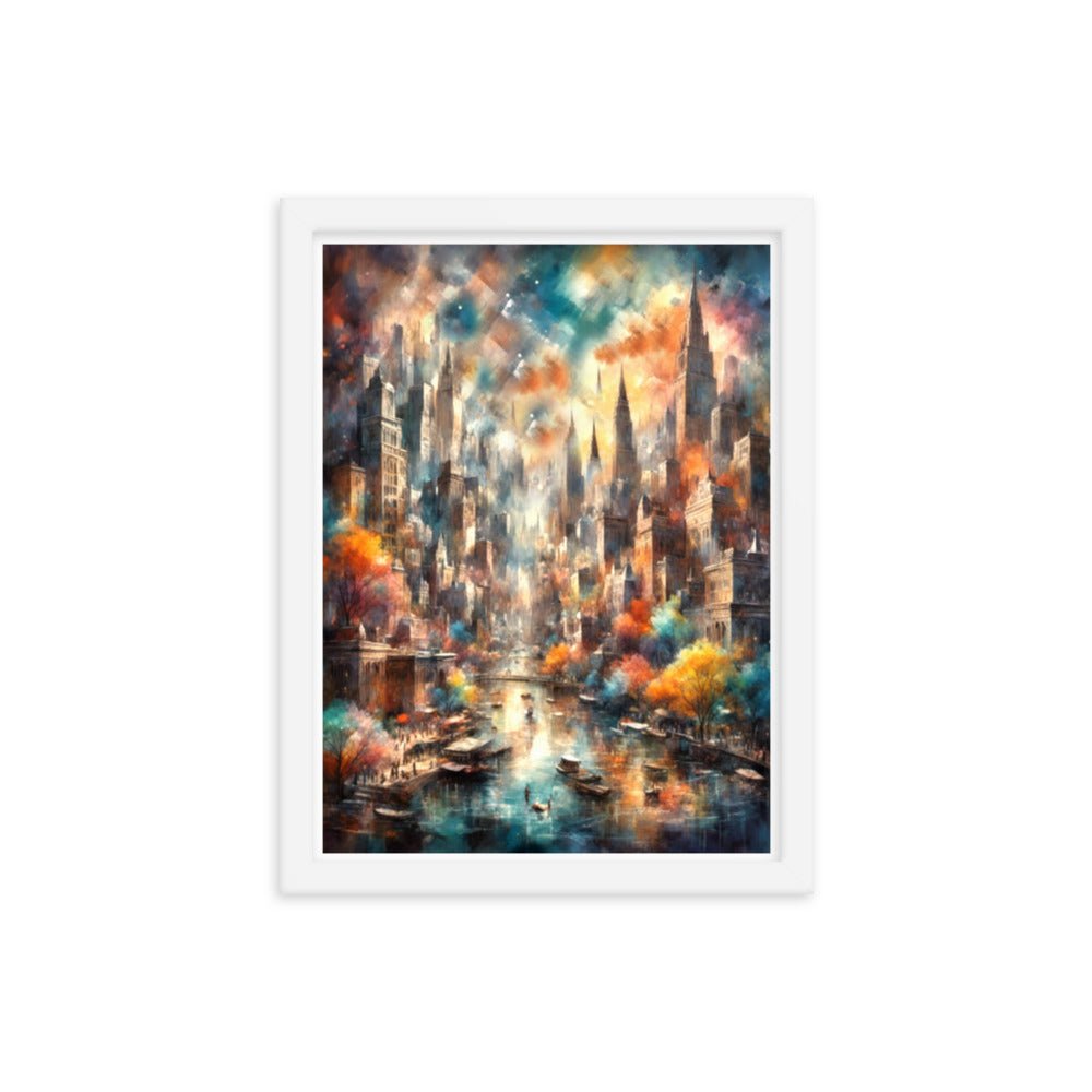 Dusk Over the Riverside - Framed Matte Poster Home & Garden > Decor > Artwork > Posters, Prints, & Visual Artwork