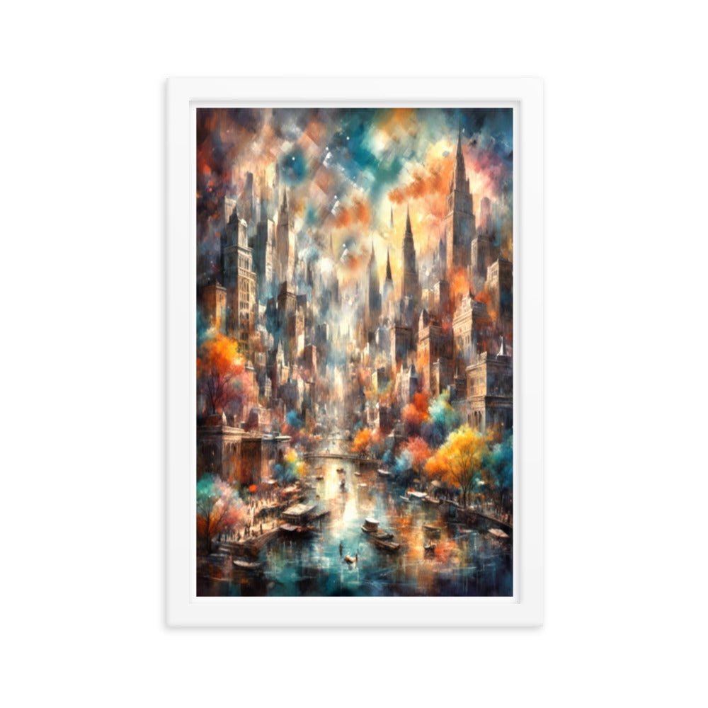 Dusk Over the Riverside - Framed Matte Poster Home & Garden > Decor > Artwork > Posters, Prints, & Visual Artwork