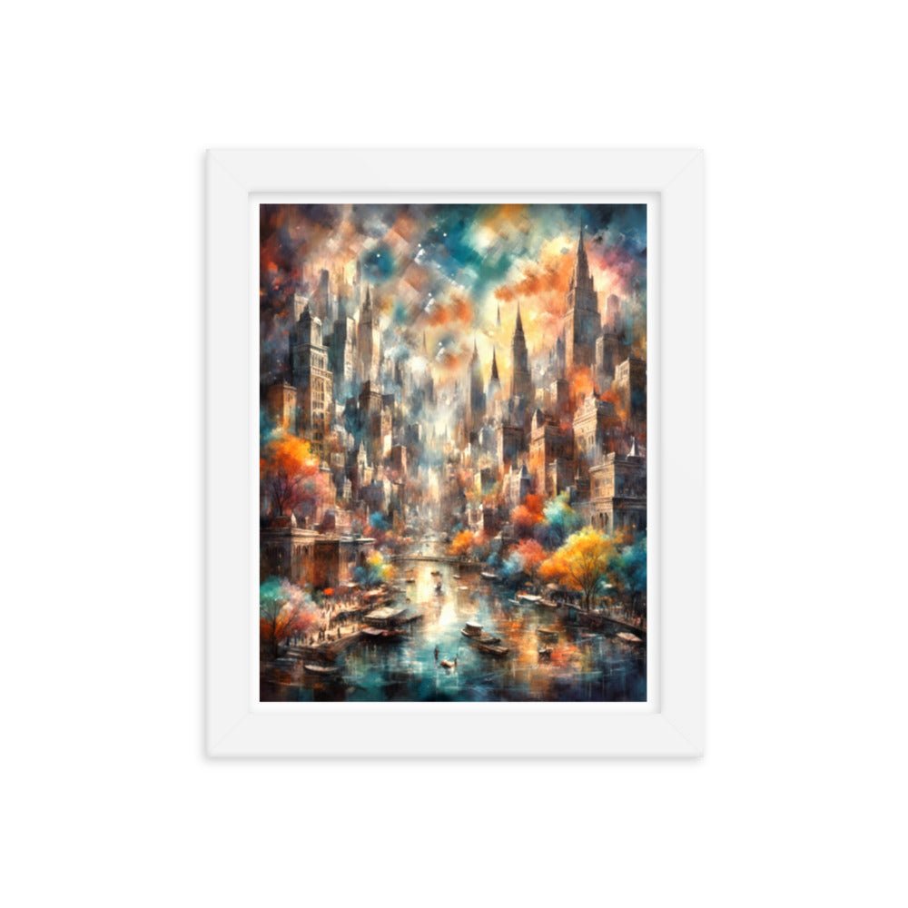 Dusk Over the Riverside - Framed Matte Poster Home & Garden > Decor > Artwork > Posters, Prints, & Visual Artwork