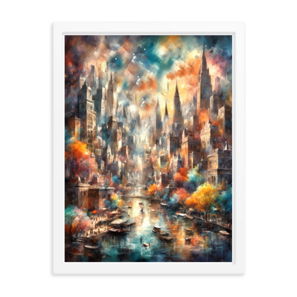 Dusk Over the Riverside - Framed Matte Poster Home & Garden > Decor > Artwork > Posters, Prints, & Visual Artwork