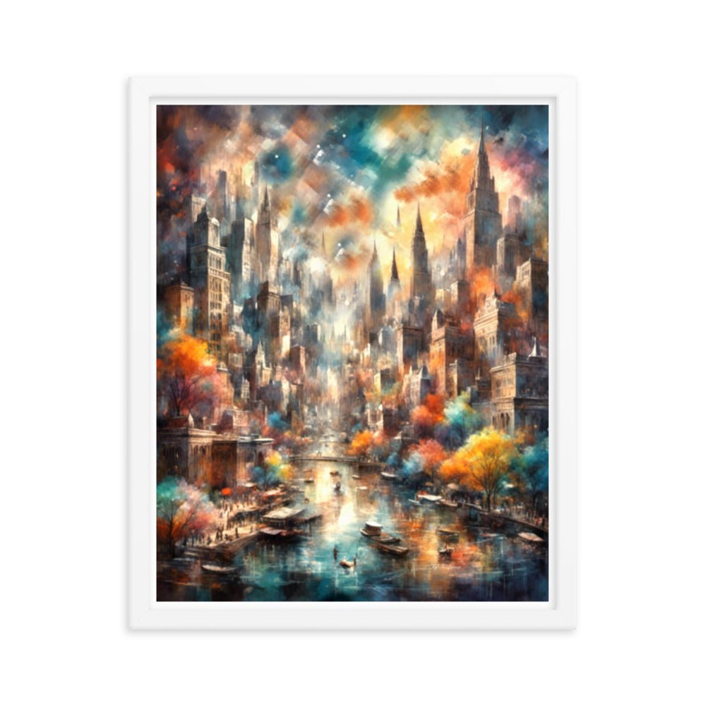 Dusk Over the Riverside - Framed Matte Poster Home & Garden > Decor > Artwork > Posters, Prints, & Visual Artwork