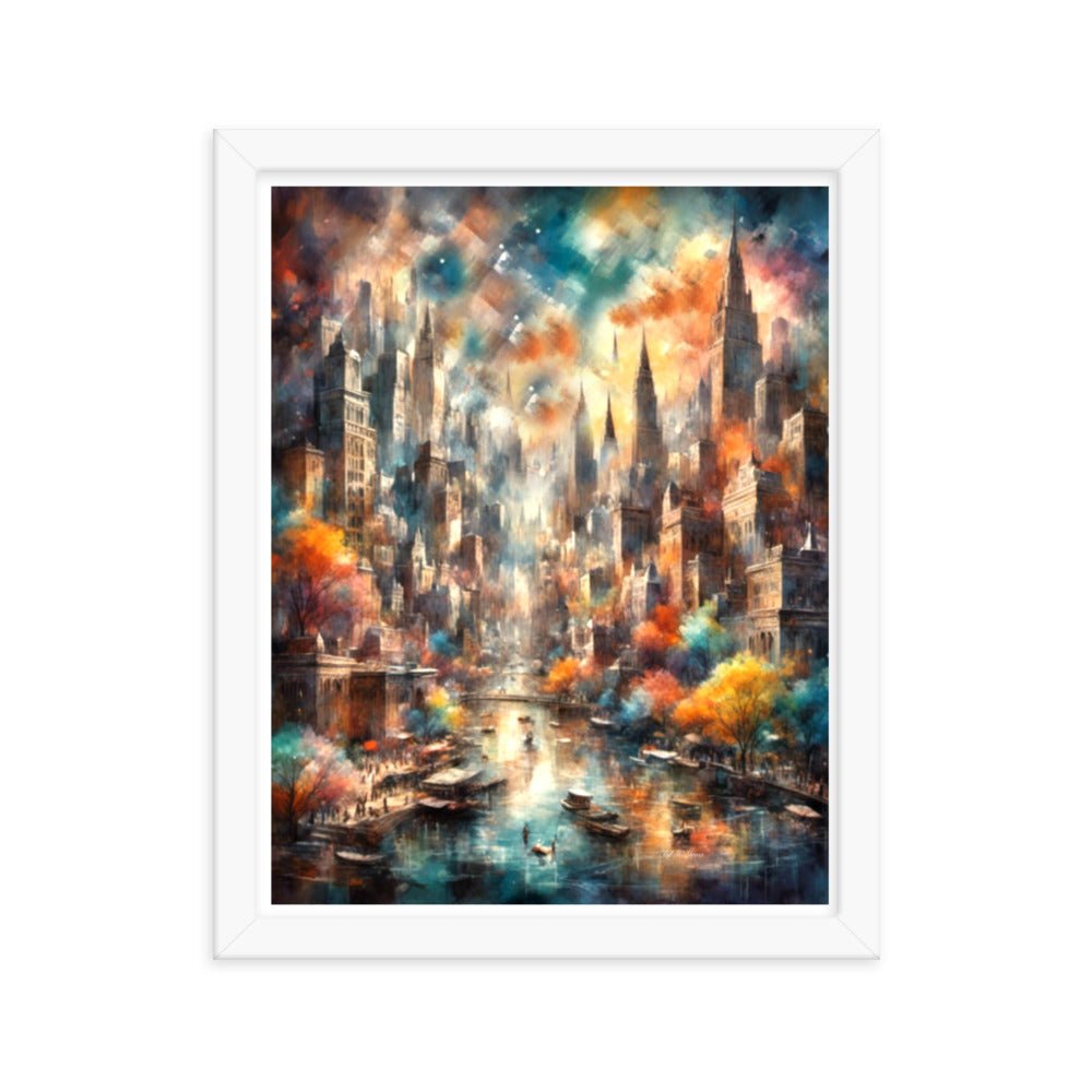 Dusk Over the Riverside - Framed Matte Poster Home & Garden > Decor > Artwork > Posters, Prints, & Visual Artwork