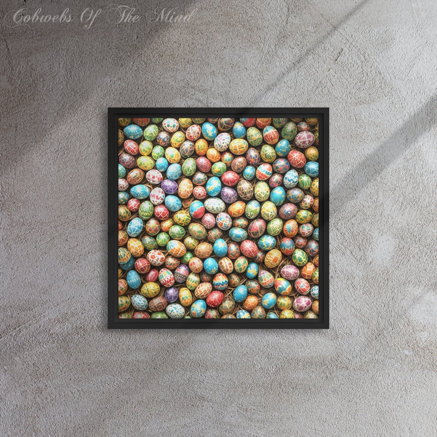 Easter Egg Mosaic - Framed Canvas Art > Digital Art > Cobwebs Of The Mind > Abstract > Digital Compositions