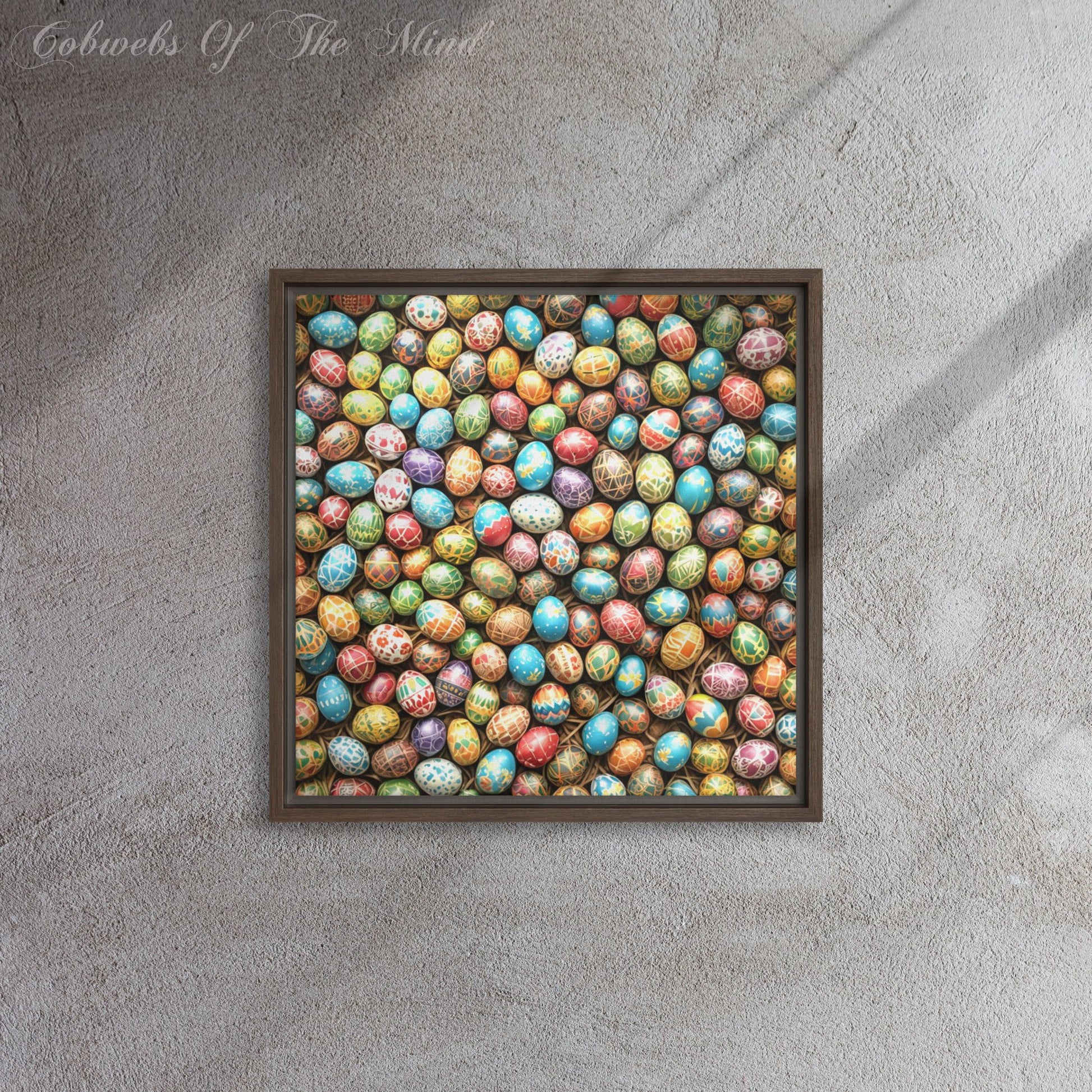 Easter Egg Mosaic - Framed Canvas Art > Digital Art > Cobwebs Of The Mind > Abstract > Digital Compositions