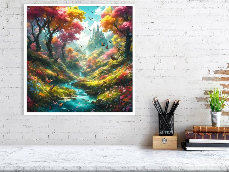 Enchanted Forest Paradise - High-Quality Giclee Print Giclée