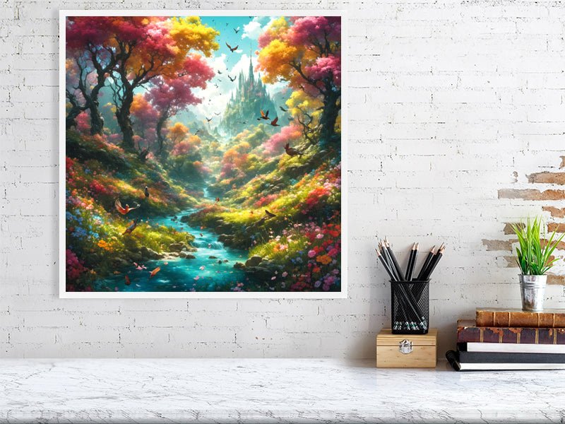 Enchanted Forest Paradise - High-Quality Giclee Print Giclée