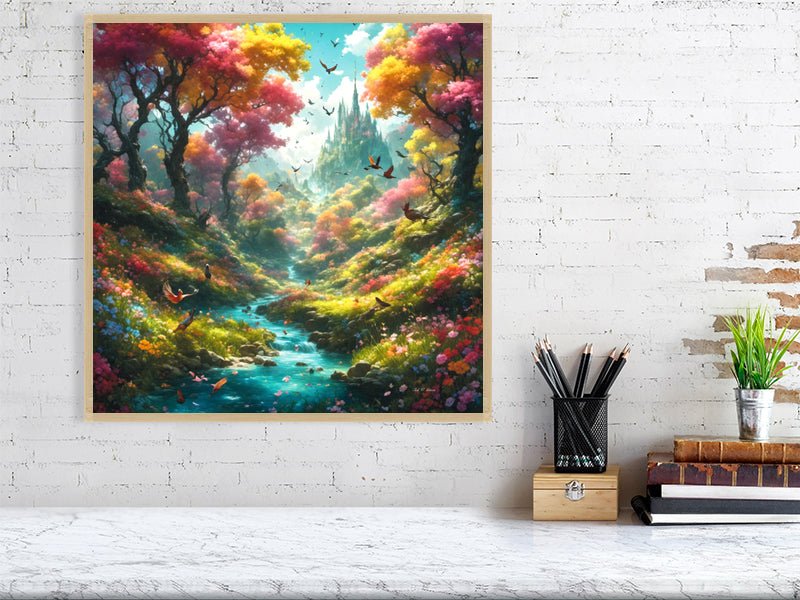 Enchanted Forest Paradise - High-Quality Giclee Print Giclée