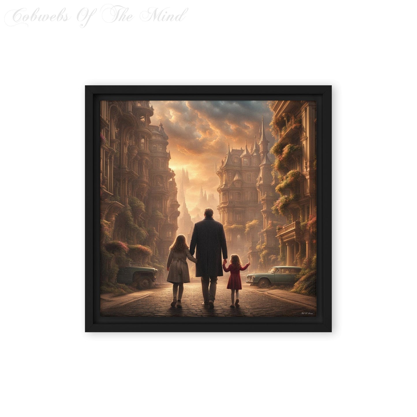 Enchanted Urban Journey - Framed canvas Art > Digital Art > Cobwebs Of The Mind > Abstract > Digital Compositions