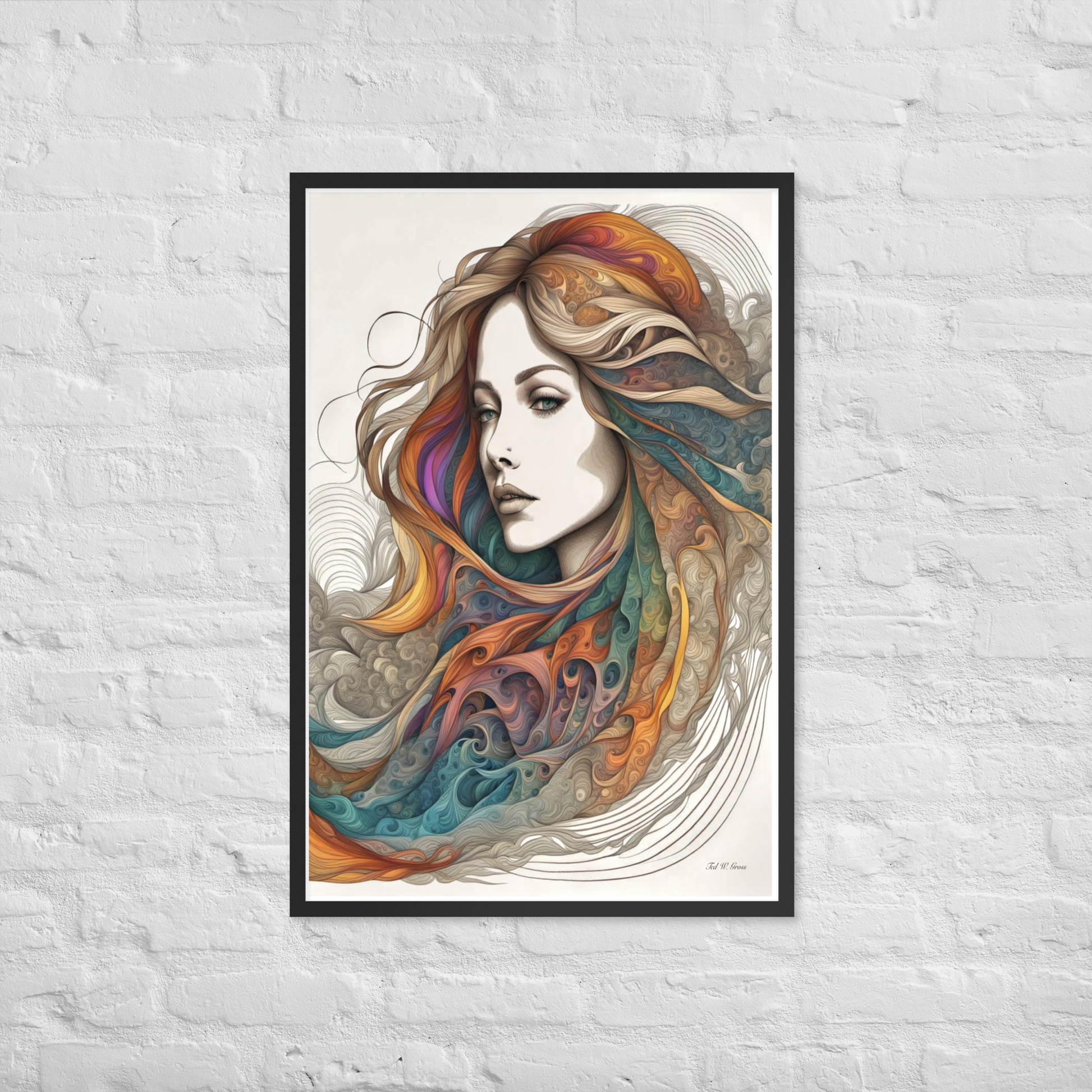 Fantasy in Motion - Framed Matte Poster Home & Garden > Decor > Artwork > Posters, Prints, & Visual Artworkvisual