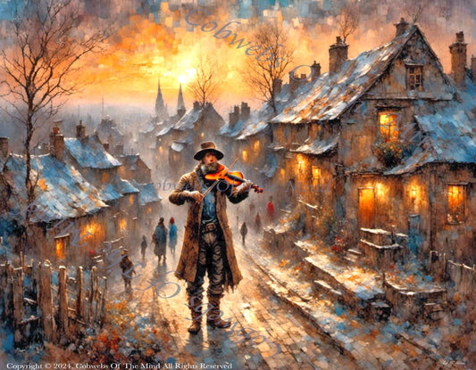 Fiddler's Vigil On High Holiday Eve - Digital Art Art > Digital Art > Cobwebs Of The Mind > Abstract > Digital Compositions