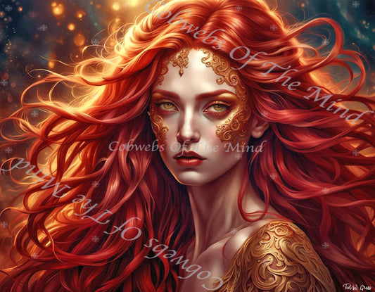 Fire Queen - Simulacrum NFT Legendary 1-Drop Art > Digital Art > Cobwebs Of The Mind > Abstract > Digital Compositions