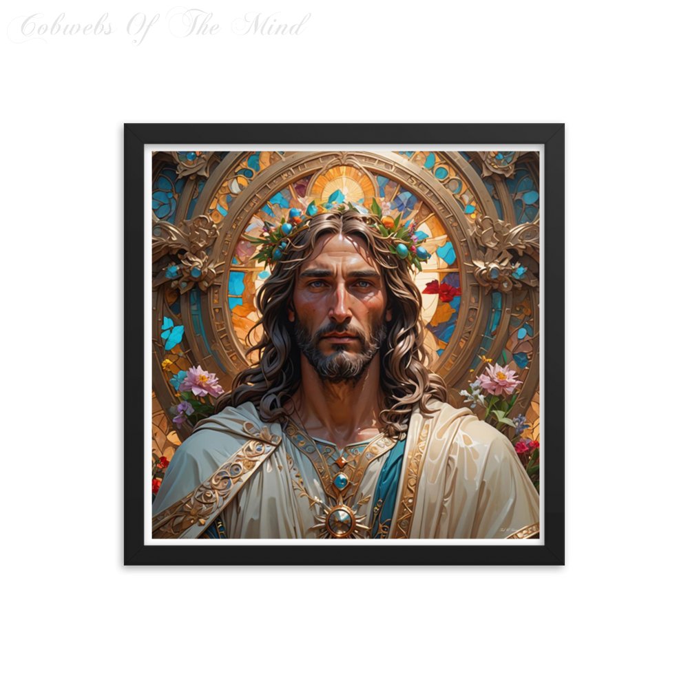 Floral Crown of Easter - Framed Matte Poster Printed Digital Art