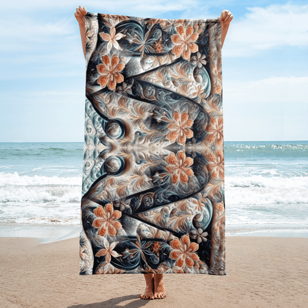 Floral Fusion - 30*60 Bath & Beach Towel Bath & Beach Towel