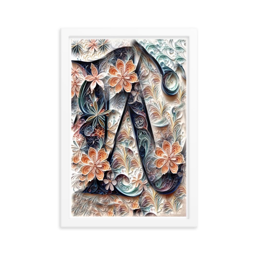 Floral Fusion - Framed Matte Poster Home & Garden > Decor > Artwork > Posters, Prints, & Visual Artwork