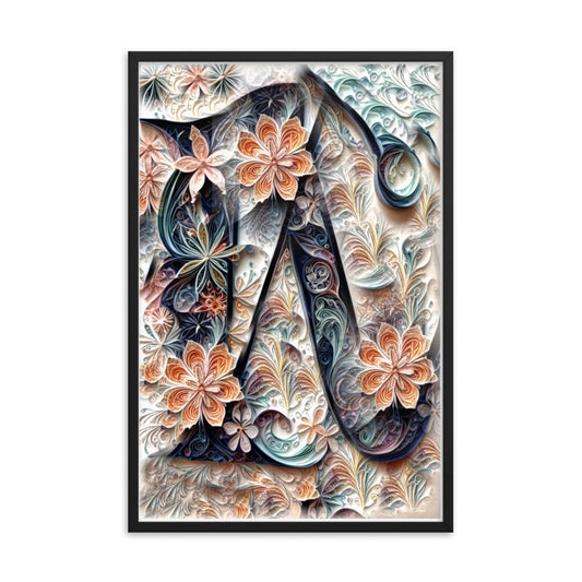 Floral Fusion - Framed Matte Poster - Cobwebs Of The Mind