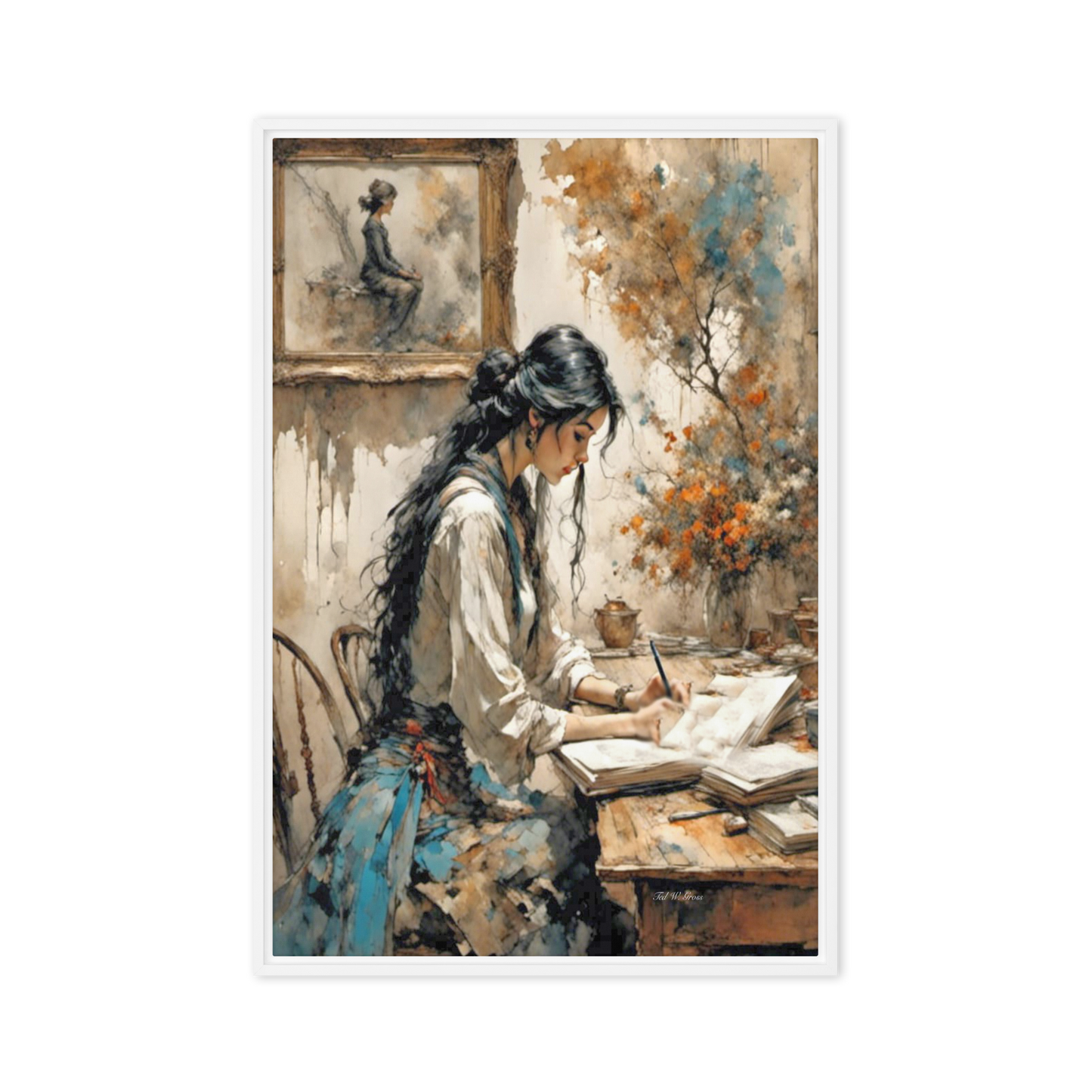 Writer's Sanctuary - Framed Canvas Home & Garden > Decor > Artwork > Posters, Prints, & Visual Artwork