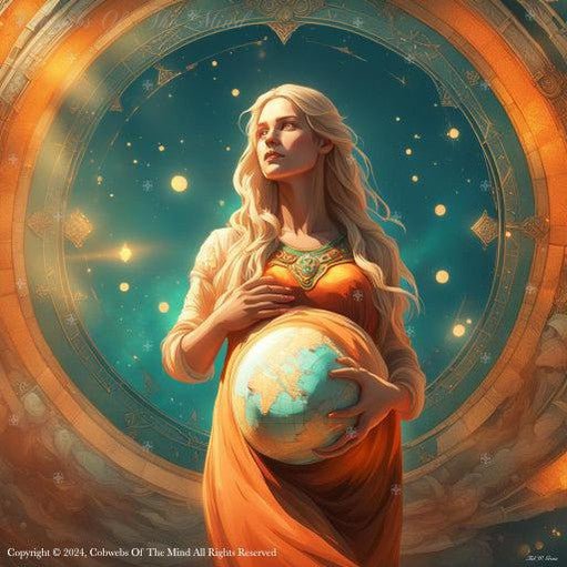 Gaia - Goddess Of The Earth beauty chaos color fantasy mythology vibrant woman Digital Art