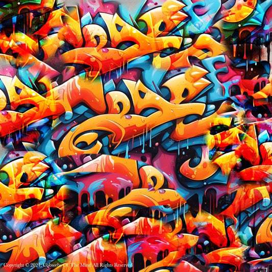 Graffiti Geyser - Digital Art color digital art graffiti vibrant Art > Digital Art > Cobwebs Of The Mind > Abstract > Digital Compositions
