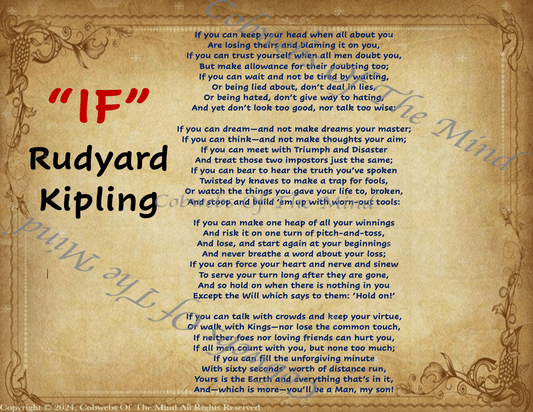 “IF” – Rudyard Kipling (Landscape - V1) Art > Digital Art > Cobwebs Of The Mind > Abstract > Digital Compositions