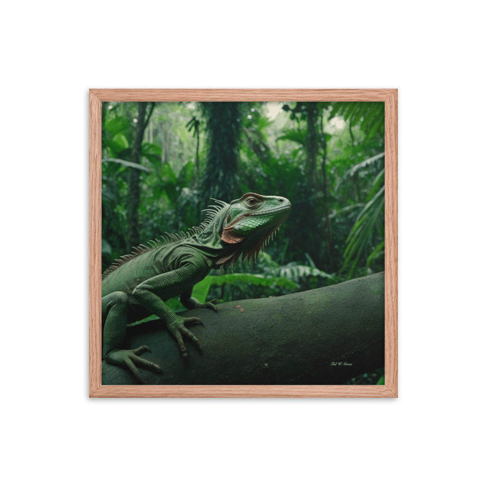 Iguana's Emerald Throne - Framed Matte Poster Home & Garden > Decor > Artwork > Posters, Prints, & Visual Artwork