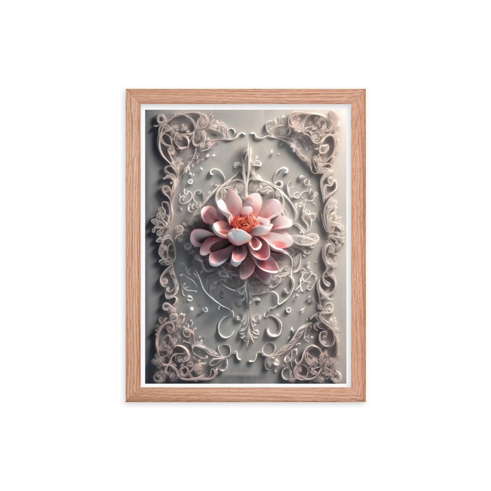 Ivory Flourish - Framed Matte Poster Home & Garden > Decor > Artwork > Posters, Prints, & Visual Artwork