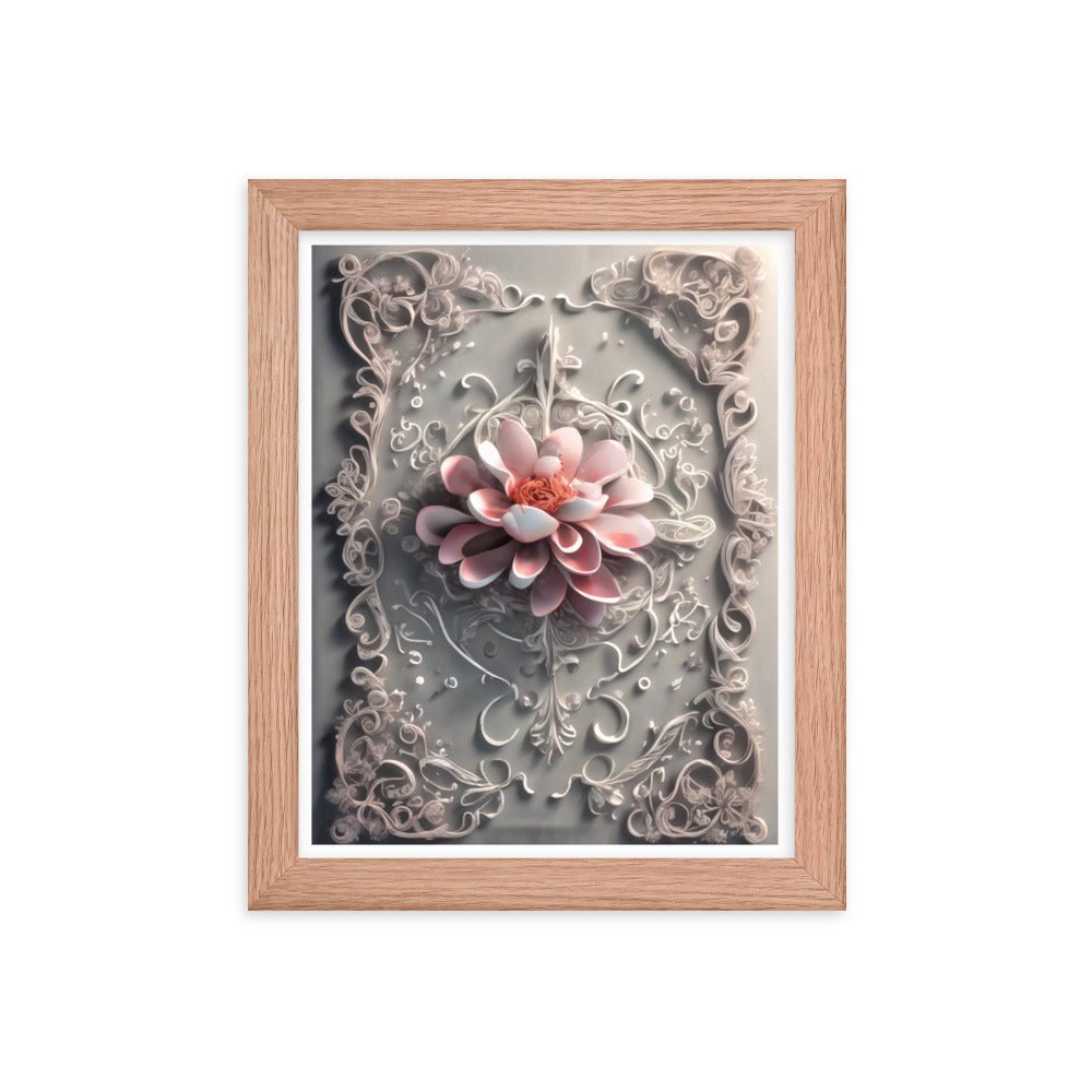 Ivory Flourish - Framed Matte Poster Home & Garden > Decor > Artwork > Posters, Prints, & Visual Artwork