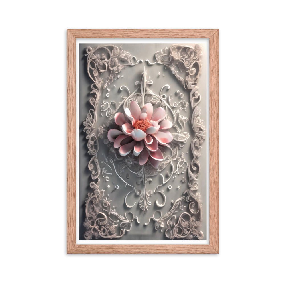 Ivory Flourish - Framed Matte Poster Home & Garden > Decor > Artwork > Posters, Prints, & Visual Artwork