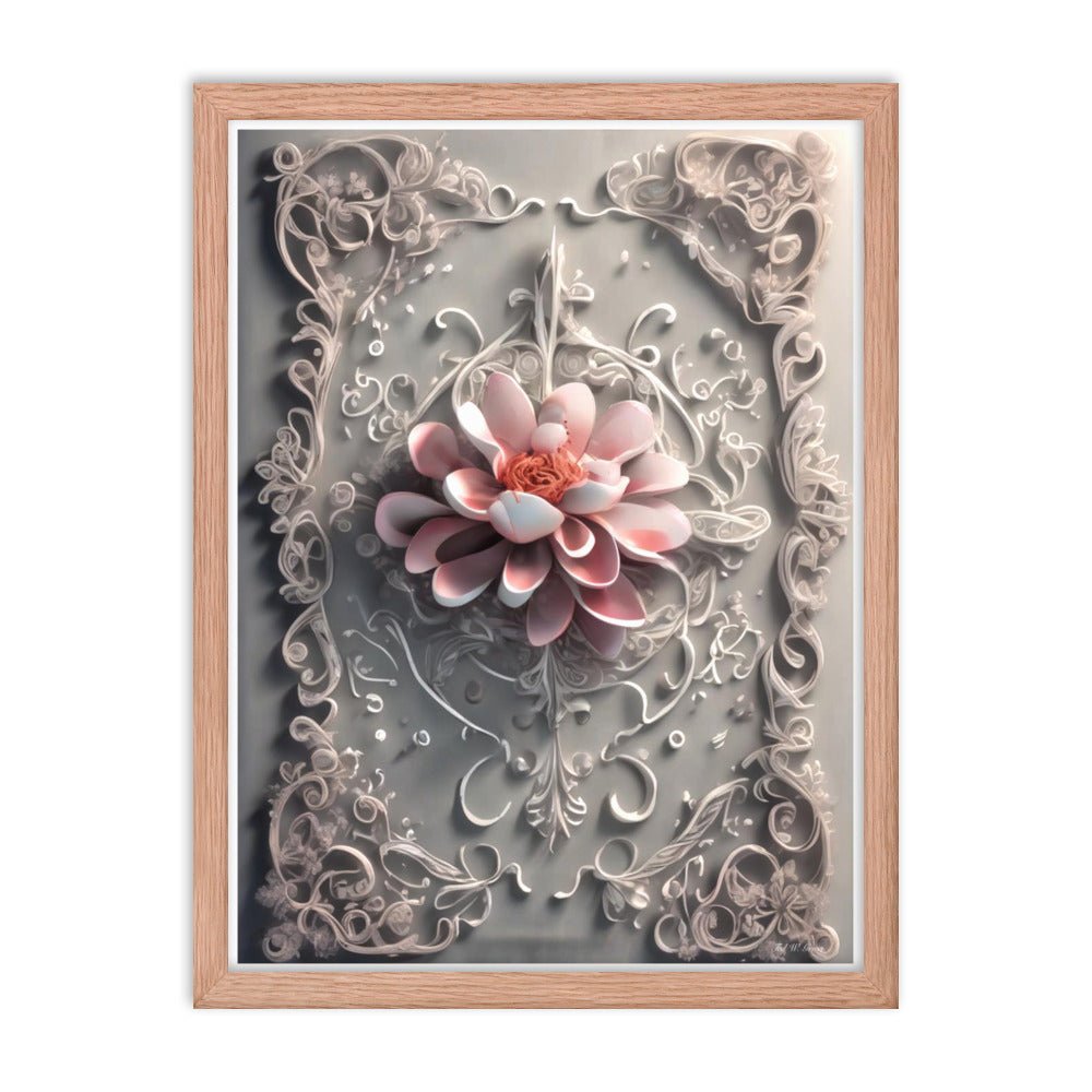 Ivory Flourish - Framed Matte Poster Home & Garden > Decor > Artwork > Posters, Prints, & Visual Artwork