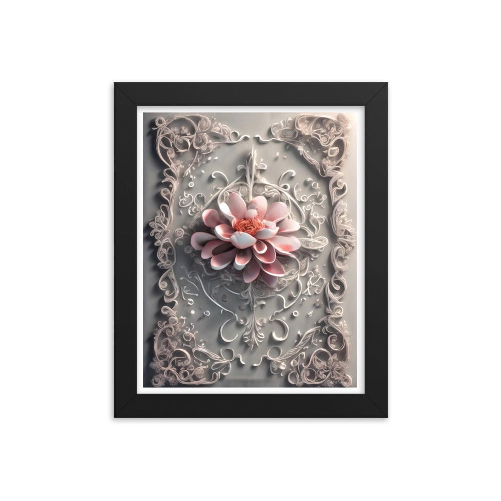 Ivory Flourish - Framed Matte Poster Home & Garden > Decor > Artwork > Posters, Prints, & Visual Artwork