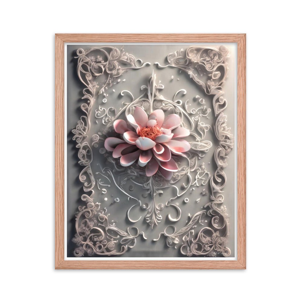 Ivory Flourish - Framed Matte Poster Home & Garden > Decor > Artwork > Posters, Prints, & Visual Artwork