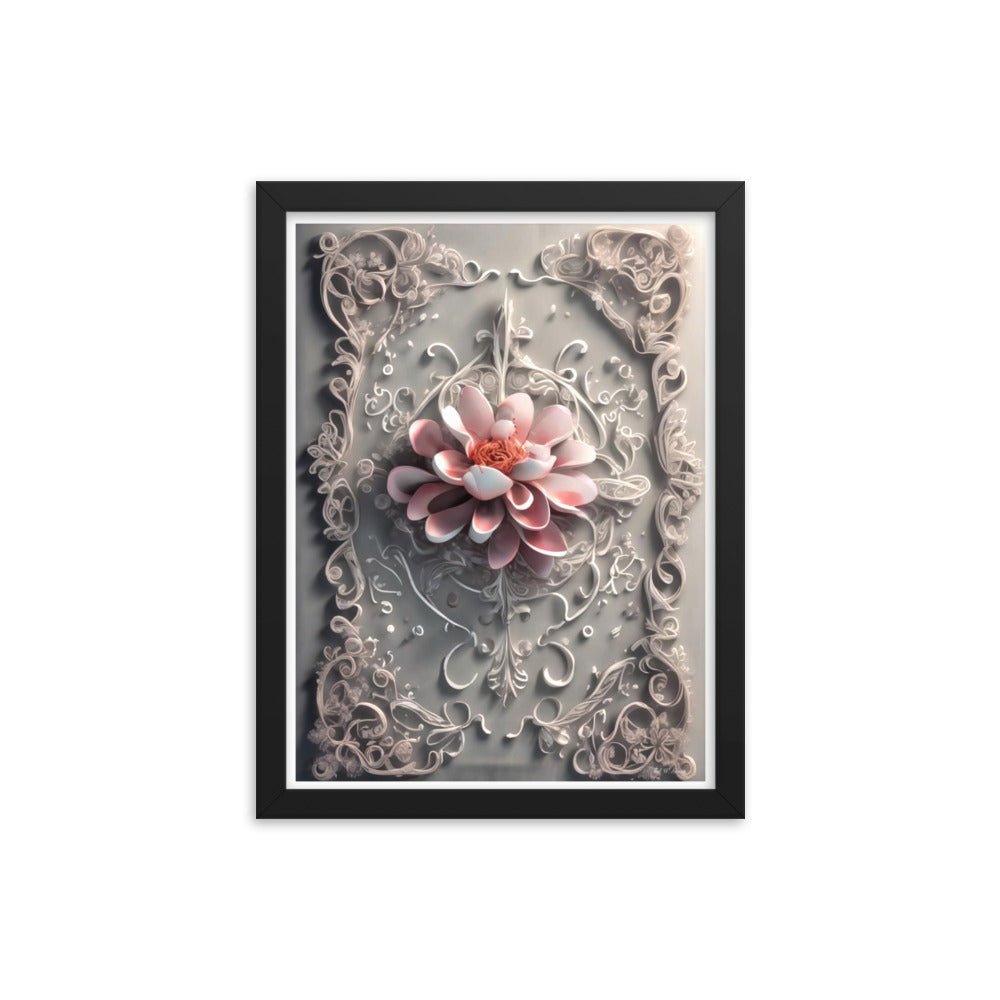 Ivory Flourish - Framed Matte Poster Home & Garden > Decor > Artwork > Posters, Prints, & Visual Artwork