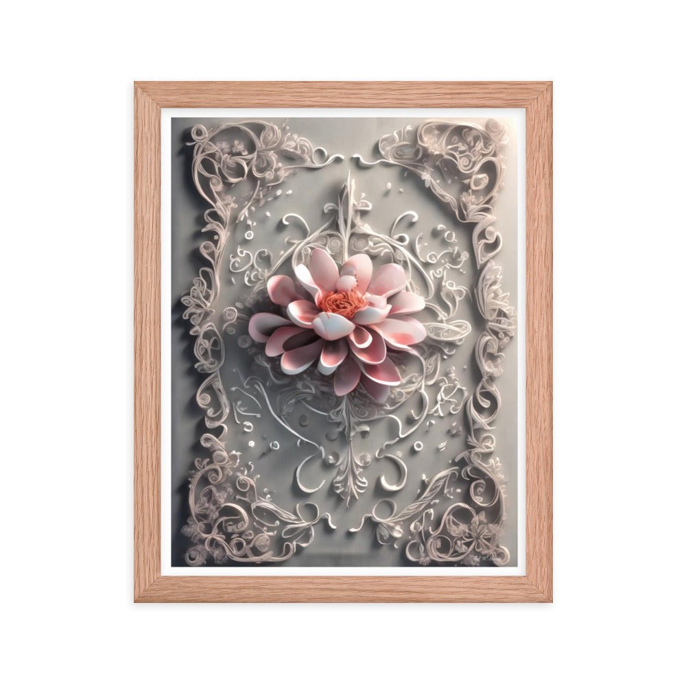 Ivory Flourish - Framed Matte Poster Home & Garden > Decor > Artwork > Posters, Prints, & Visual Artwork