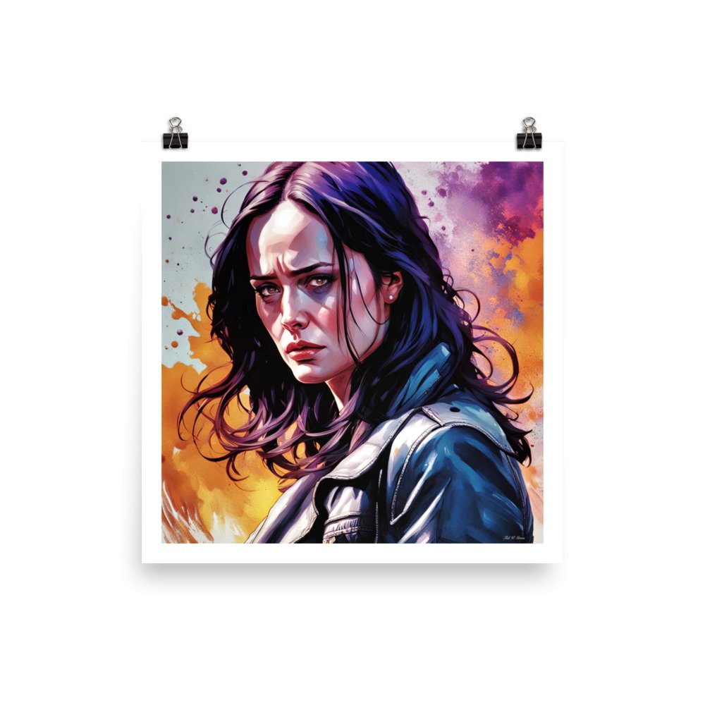 Jessica Jones: Colorful Crusade - Enhanced Matte Poster Printed Digital Art