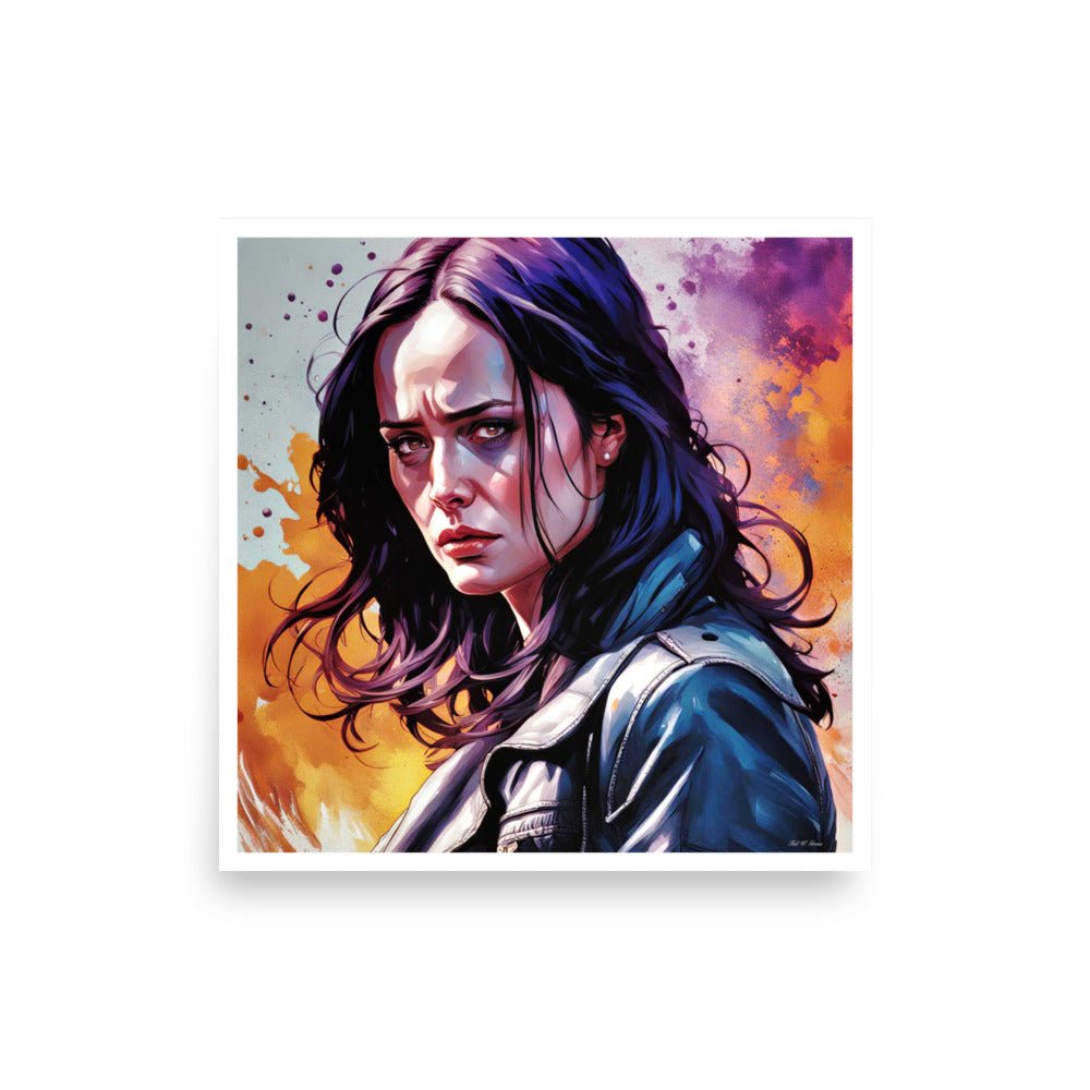 Jessica Jones: Colorful Crusade - Enhanced Matte Poster Printed Digital Art