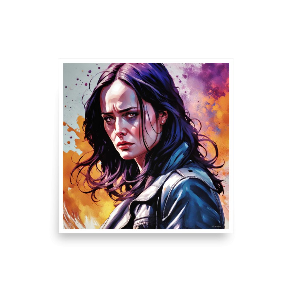 Jessica Jones: Colorful Crusade - Enhanced Matte Poster Printed Digital Art