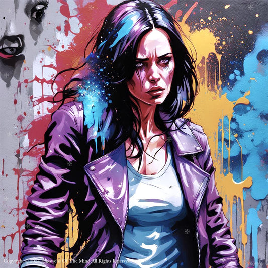 Jessica Jones - Grit and Grace (Digital Art) comic book fantasy graphic novels heroine Art > Digital Art > Cobwebs Of The Mind > Abstract > Digital Compositions