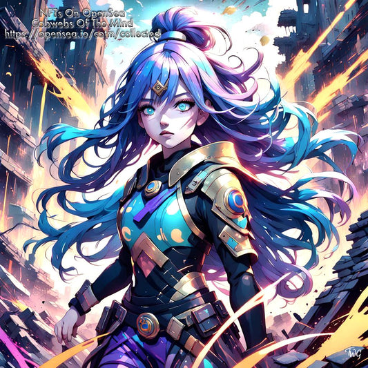 Kaori Nightblade - Anime Tapestry NFT Legendary 1 - Drop - Cobwebs Of The Mind