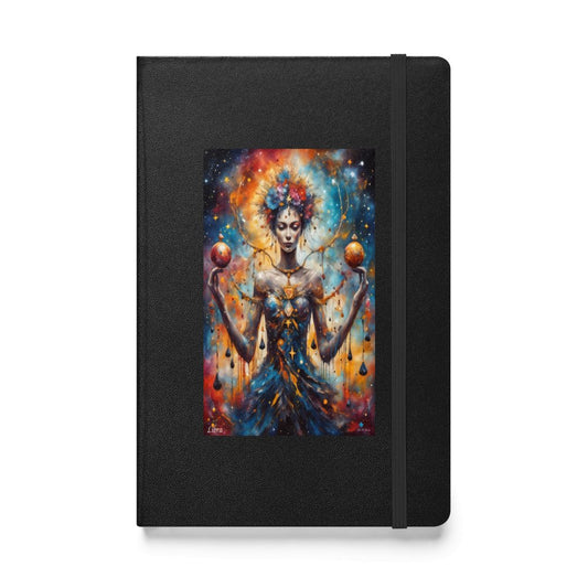 Libra - Elegant Hardcover Journal Notebook Cobwebs Of The Mind Journals printful journals zodiac Journals Black