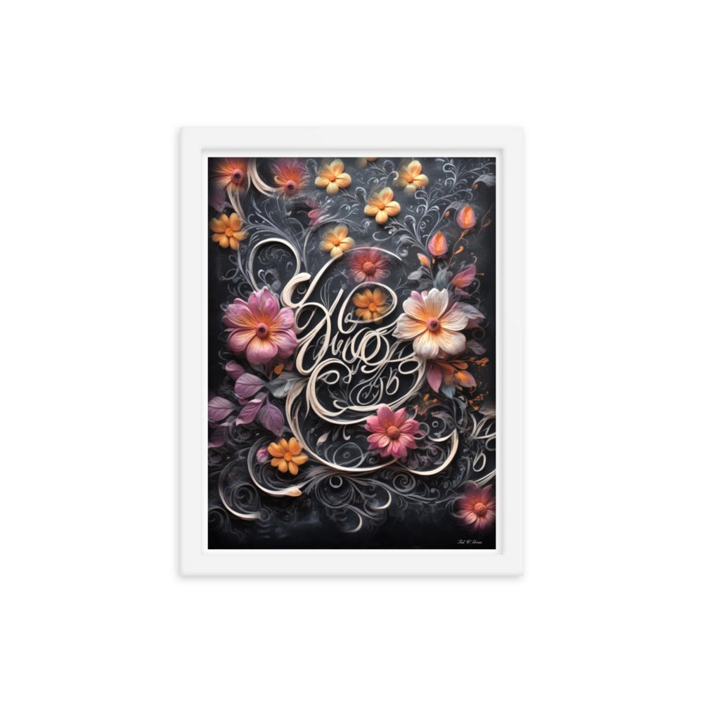 Midnight Blossom - Framed Matte Poster Home & Garden > Decor > Artwork > Posters, Prints, & Visual Artwork