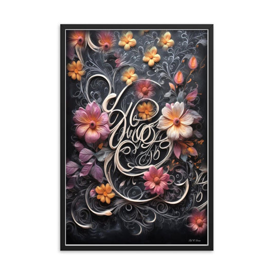 Midnight Blossom - Framed Matte Poster Home & Garden > Decor > Artwork > Posters, Prints, & Visual Artwork