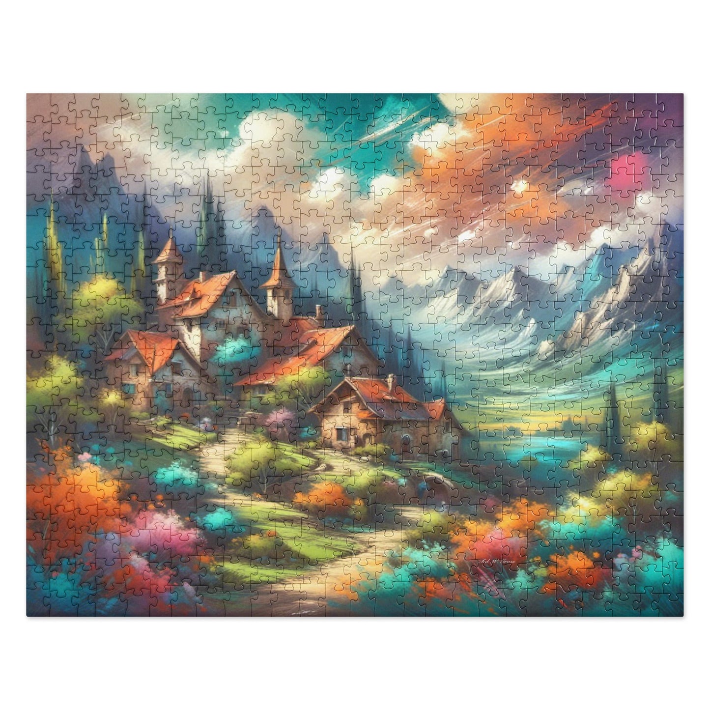 Mystical Mountain Retreat - 520 Pcs. Jigsaw Puzzle Puzzles