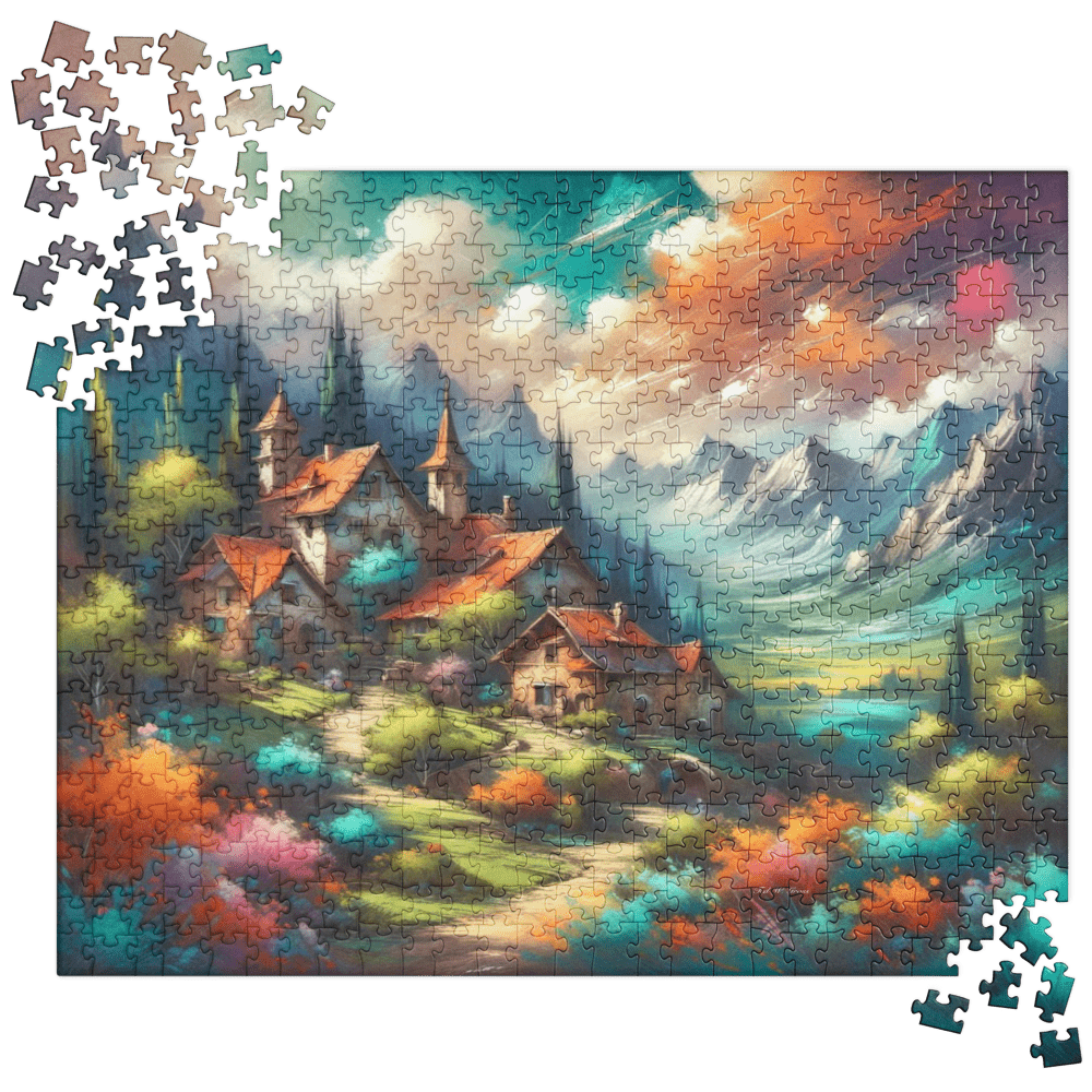 Mystical Mountain Retreat - 520 Pcs. Jigsaw Puzzle Puzzles