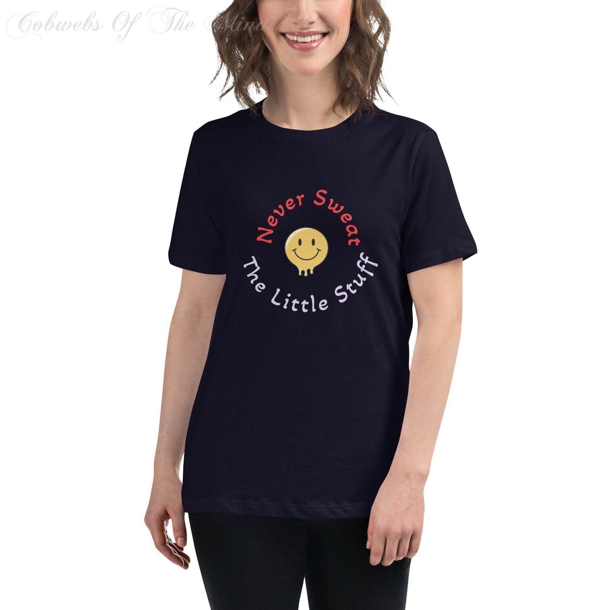 Never Sweat The Little Stuff - Women's Relaxed T-Shirt (Navy, Black, Dark Gray Heather) Shirts