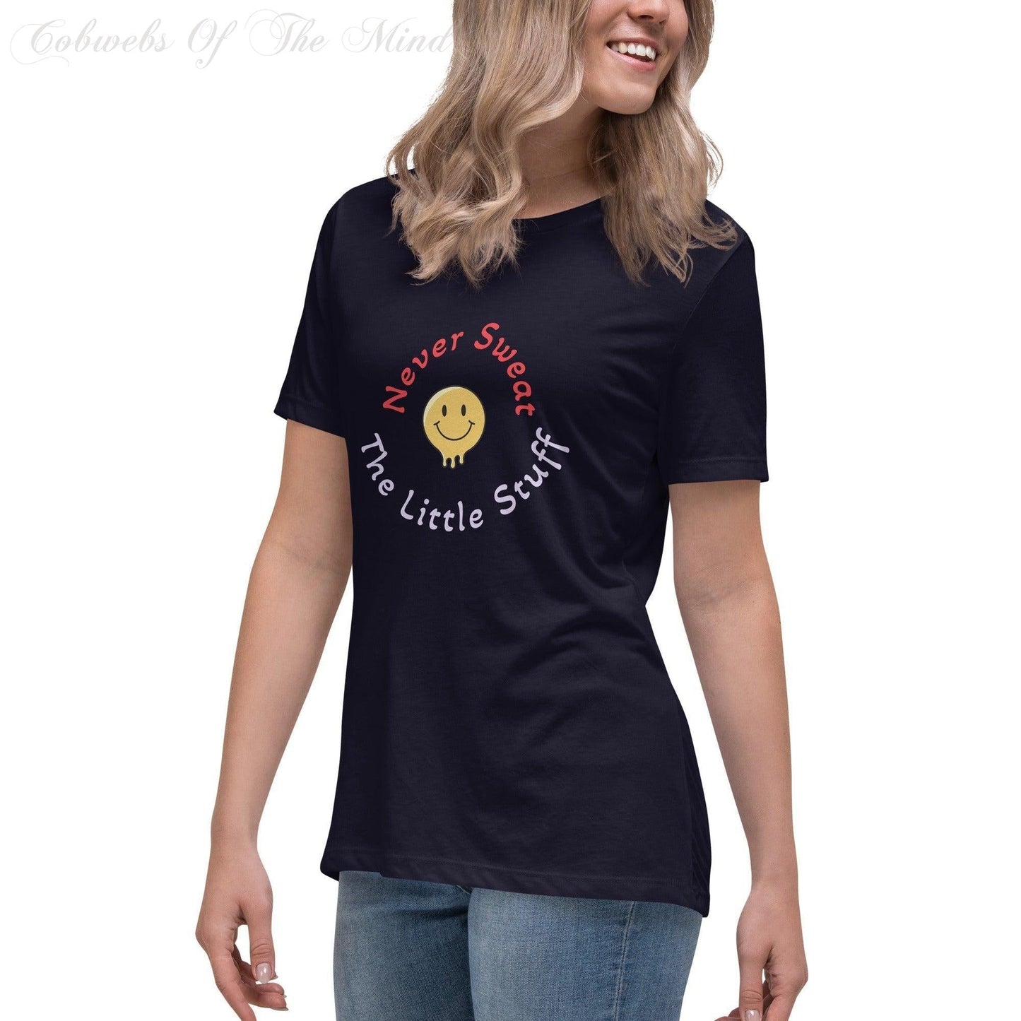 Never Sweat The Little Stuff - Women's Relaxed T-Shirt (Navy, Black, Dark Gray Heather) Shirts