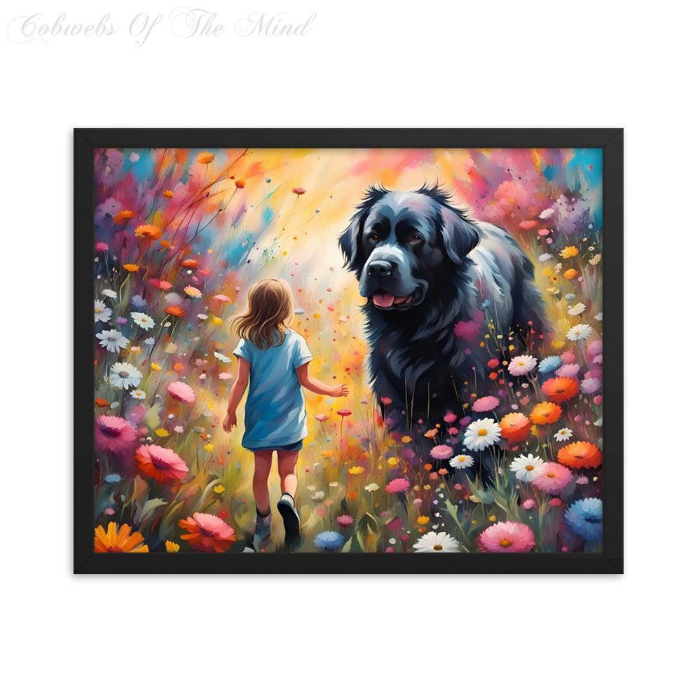 No Better Friend To A Child And No Better Guard - Framed poster Printed Digital Art