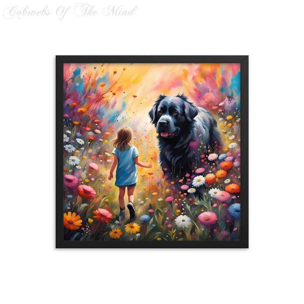 No Better Friend To A Child And No Better Guard - Framed poster Printed Digital Art