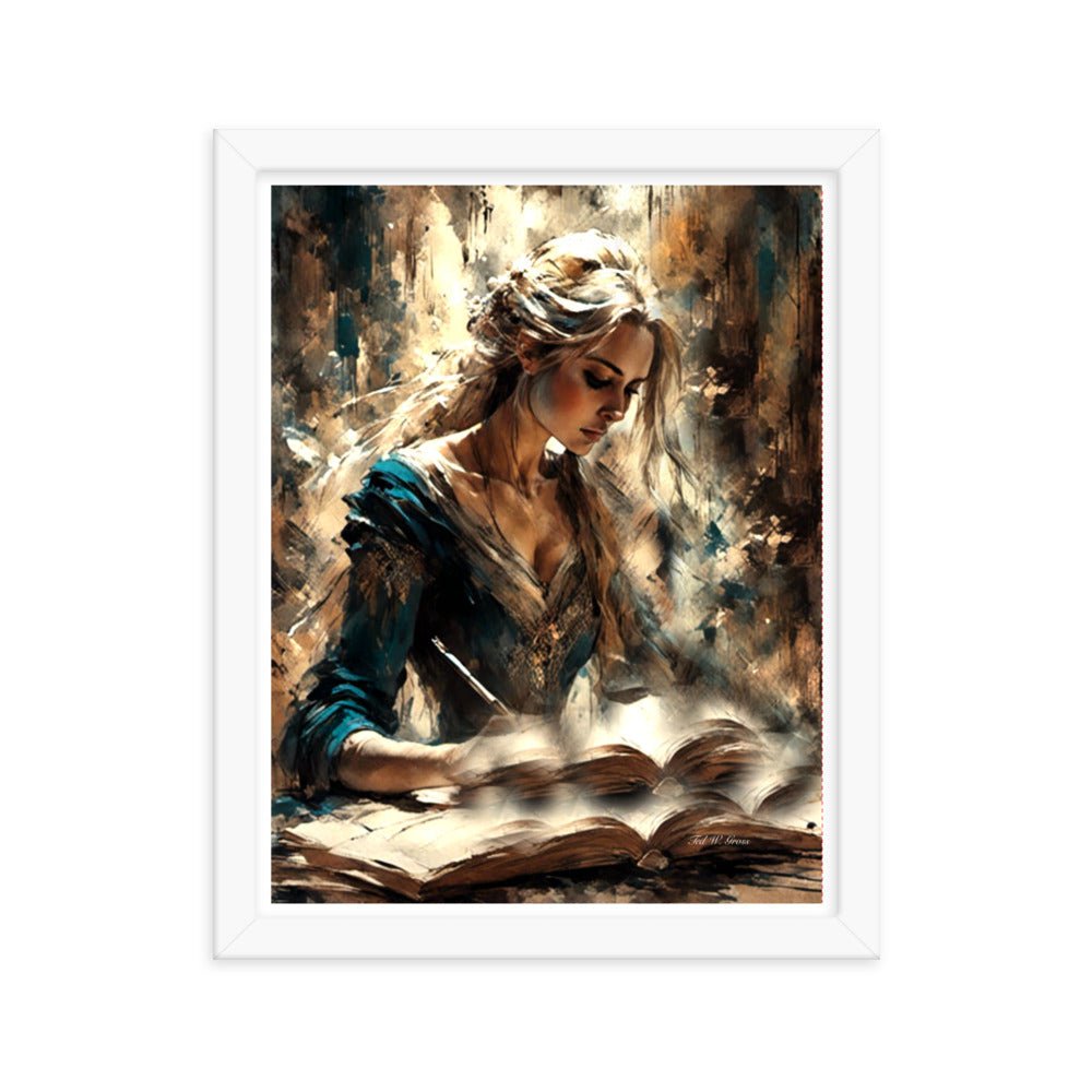 Parchment and Poise - Framed Matte Poster Home & Garden > Decor > Artwork > Posters, Prints, & Visual Artwork